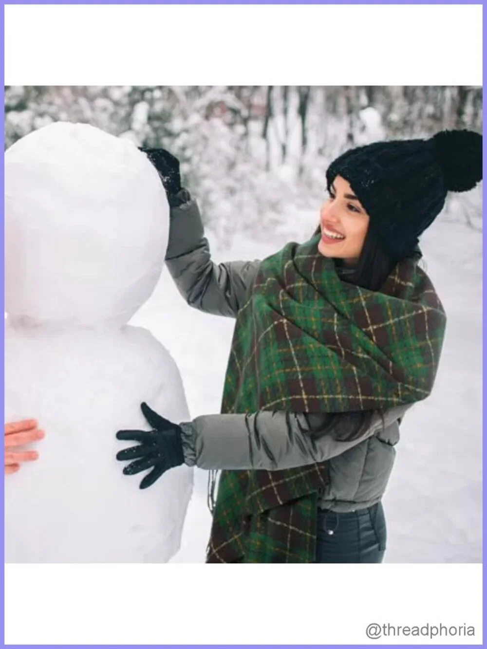 Soft Plaid Winter Scarf Long Wrap for Women Men